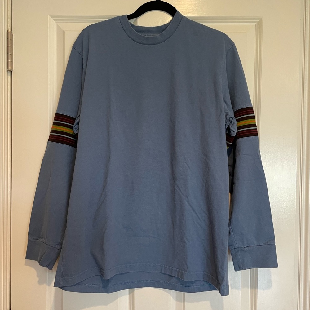 Supreme Blue Long Sleeve Tee with Red Accents
